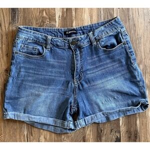 d.jeans Women's Denim Medium Wash Rolled Cuff Hem Size 12